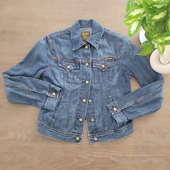 LUCKY BRAND Jean Jacket sz M - Picture 1 of 7